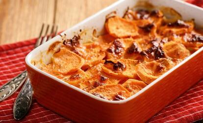 Rakott krumpli egészségesen, édesburgonyából! Ebédötlet: Rakott édesburgonya recept egészségesen