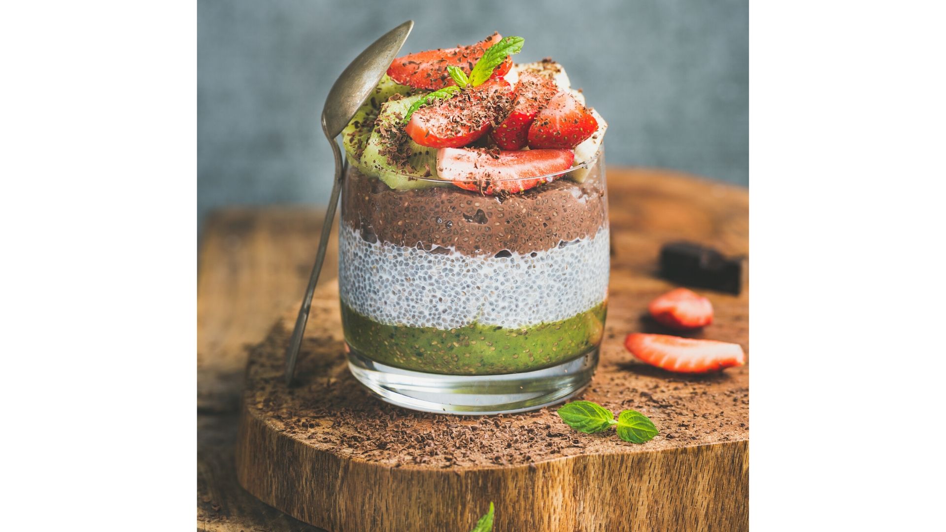 Chia puding pafré készítése